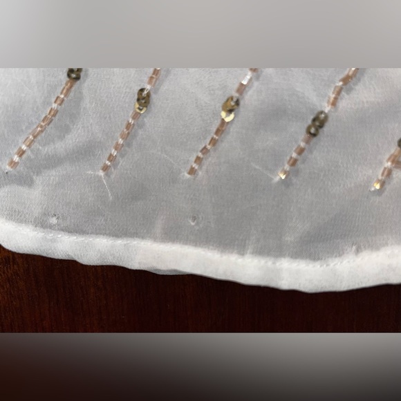 Guess Embellished Sheer Sleeveless Beaded Top Women's S - Picture 4 of 9